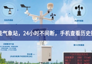 「智能氣象」智能氣象站傳遞，24小時不間斷充分，手機查看歷史數(shù)據(jù)