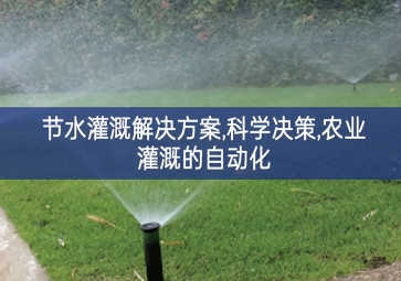 「智慧水務」節(jié)水灌溉解決方案,科學決策,農業(yè)灌溉的自動化